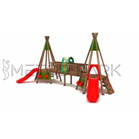 38 A Indian Themed Wooden Playground